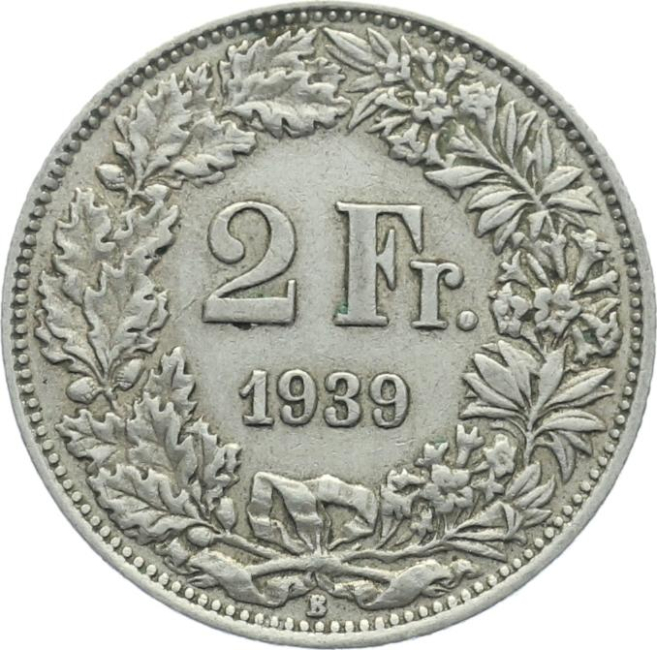 2 Franken 1939 B